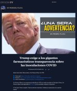 Trump exige a los gigantes farmacéuticos transparencia sobre las inoculaciones COVID   COVID-1...jpg