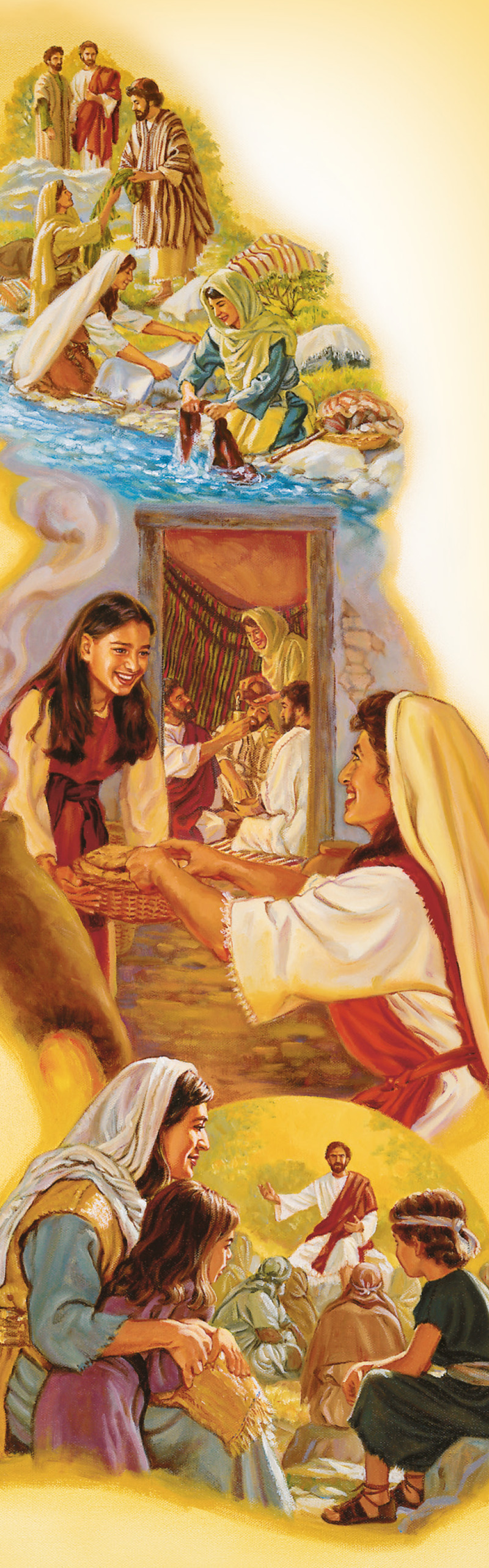 Las mujeres que se hacen discípulas de Jesús viajan con él, le lavan la ropa y le ayudan a preparar la comida